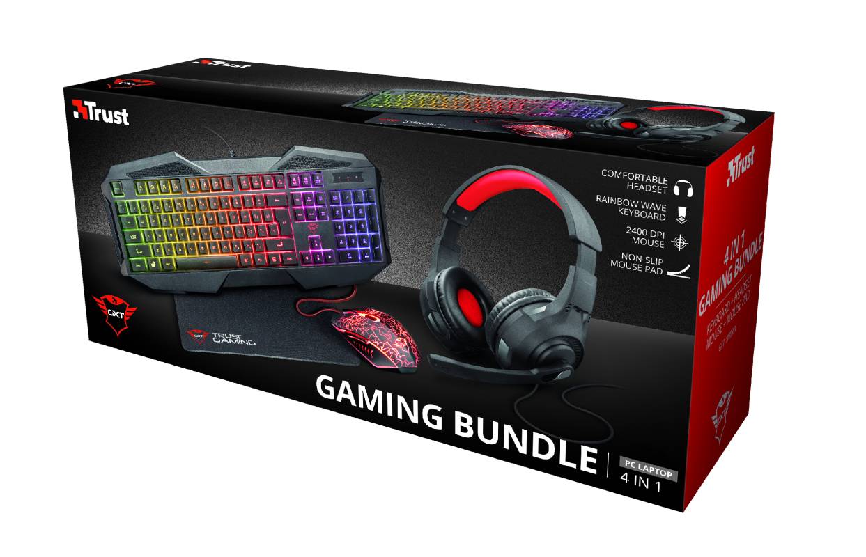 Rca Informatique - image du produit : GXT 1180 4 IN 1 GAMING PACK BQ 0