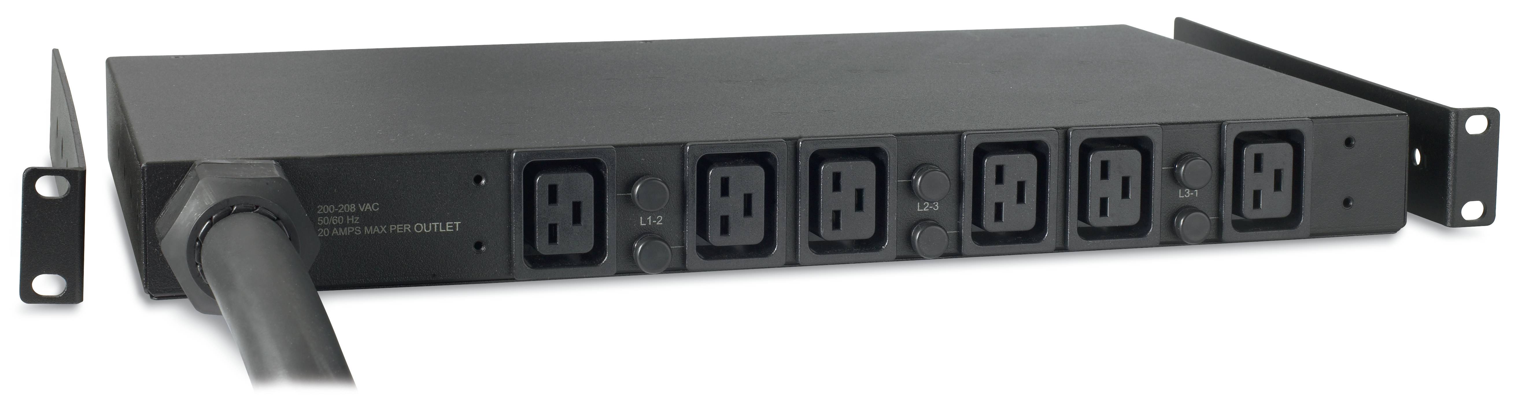 Rca Informatique - image du produit : RACK PDU BASIC 1U 22KW 230V C19