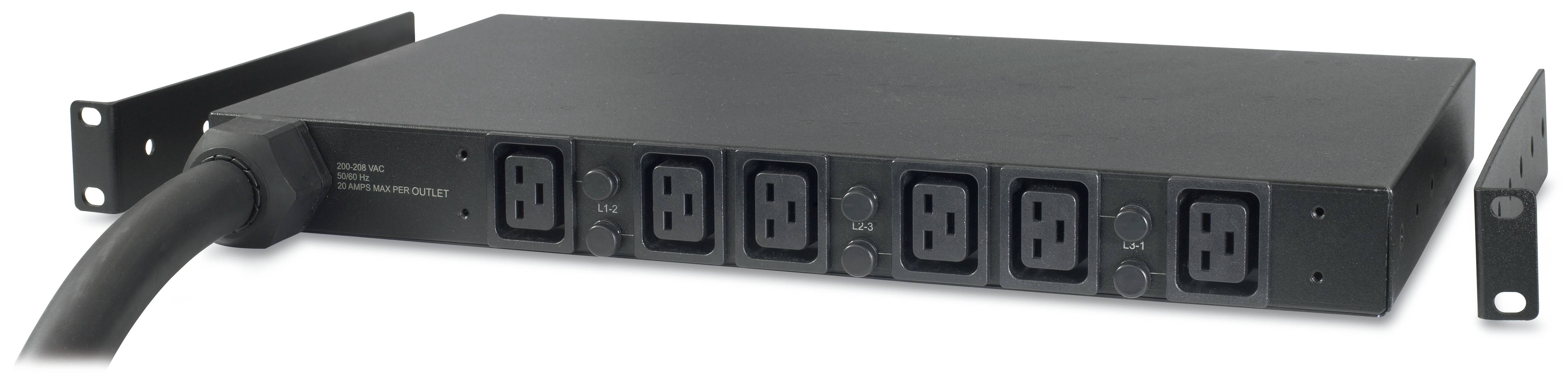 Rca Informatique - Image du produit : RACK PDU BASIC 1U 22KW 230V C19