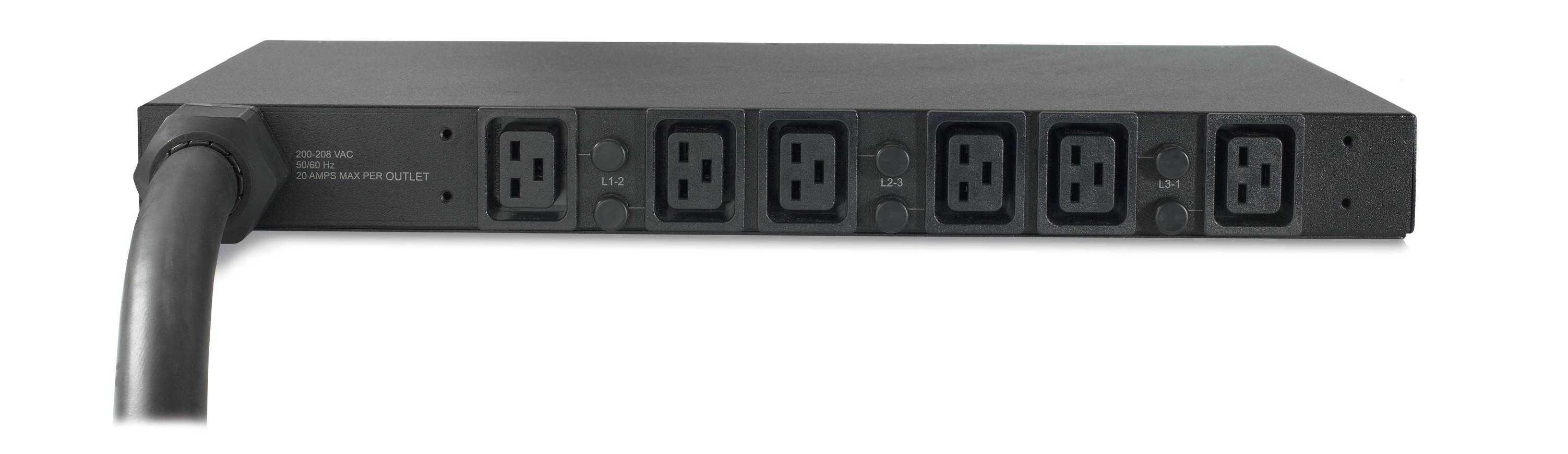 Rca Informatique - image du produit : RACK PDU BASIC 1U 22KW 230V C19