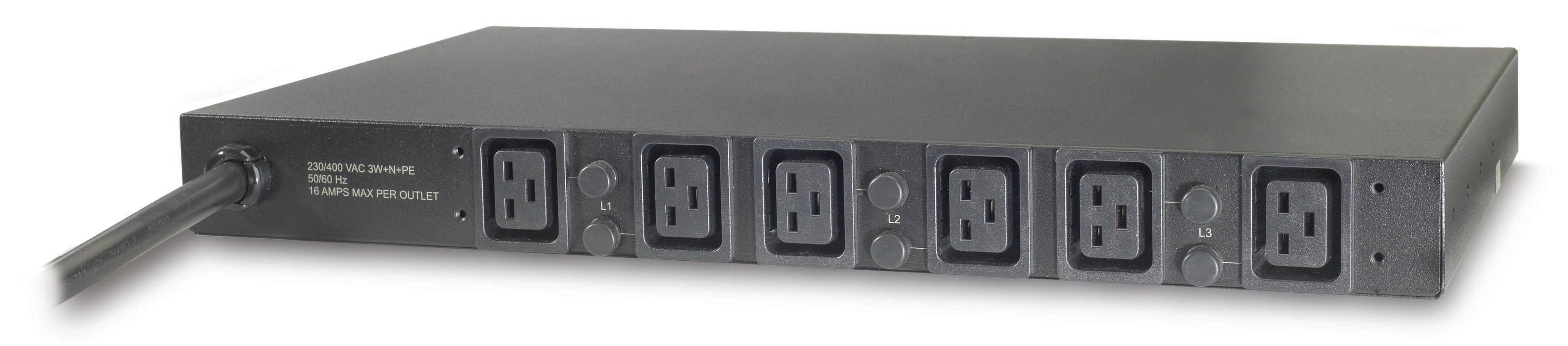 Rca Informatique - image du produit : RACK PDU BASIC 1U 22KW 230V C19