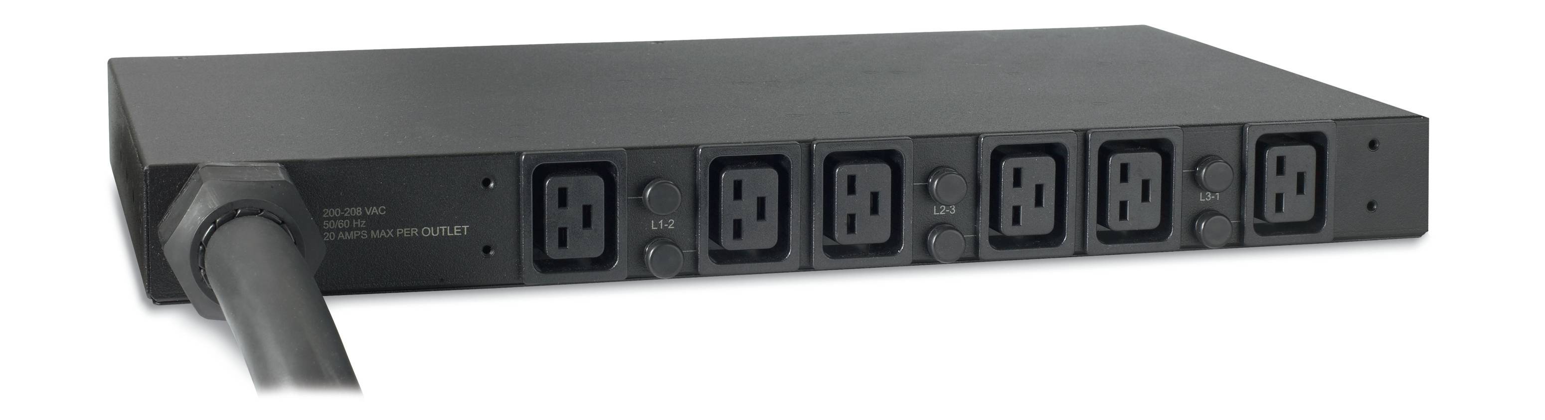 Rca Informatique - image du produit : RACK PDU BASIC 1U 22KW 230V C19