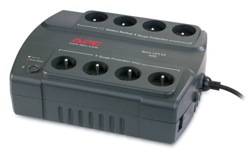 Rca Informatique - Image du produit : SURGE PROTECTION BACKUP 400VA W/ 8 SOCKETS