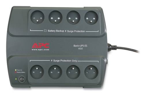 Rca Informatique - image du produit : SURGE PROTECTION BACKUP 400VA W/ 8 SOCKETS