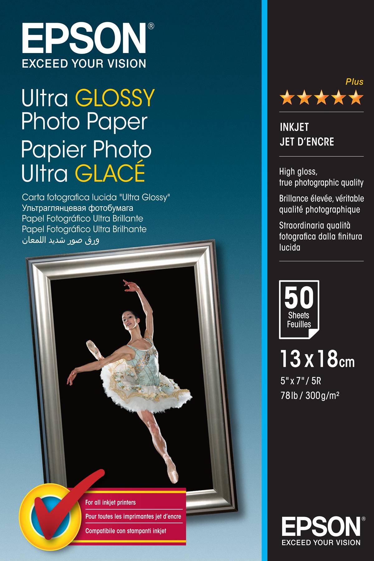 Rca Informatique - Image du produit : PAPIER PHOTO ULTRA GLACE 13X18 50 F 300G STYL PHOTOR200