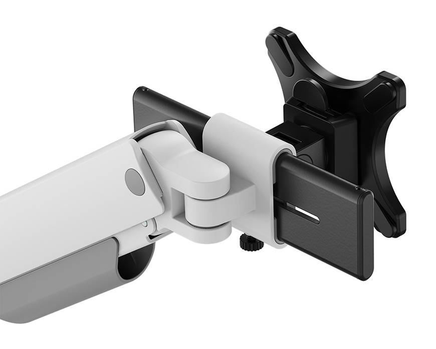 Rca Informatique - image du produit : NEXT ONE SL DESK MOUNT DOUBLE DISPLAY SLIDING VESA WHITE