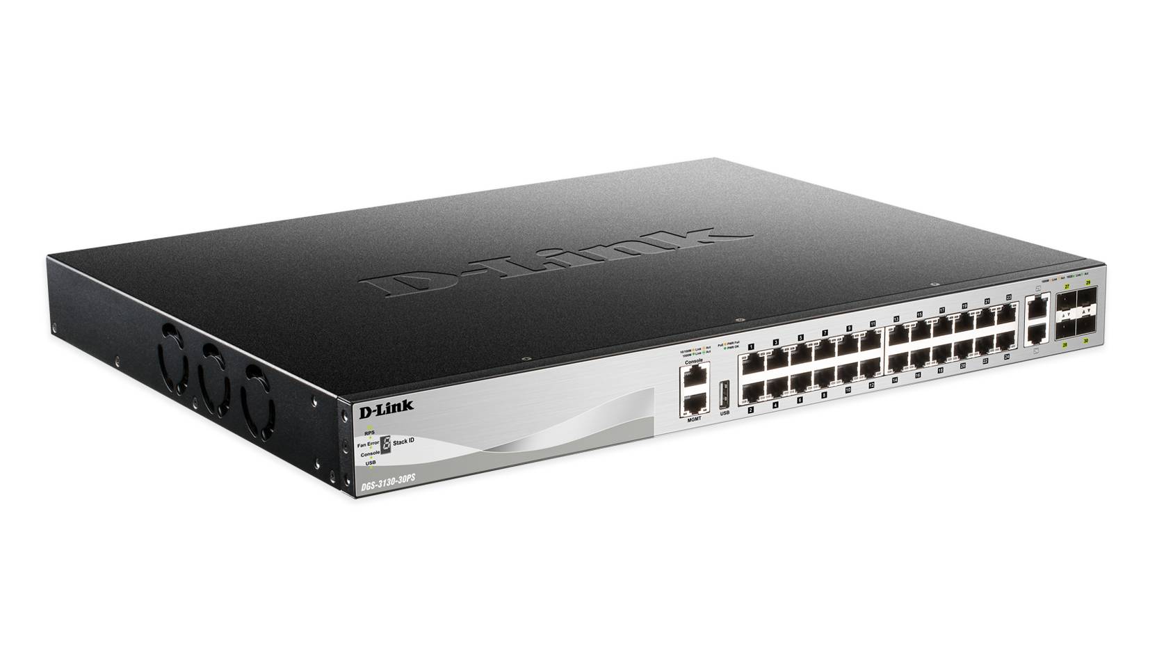 Rca Informatique - Image du produit : 24P SFP LAYER 3 MANAGED SWITCH STACKABLE 2 X 10GB 4 X SFP