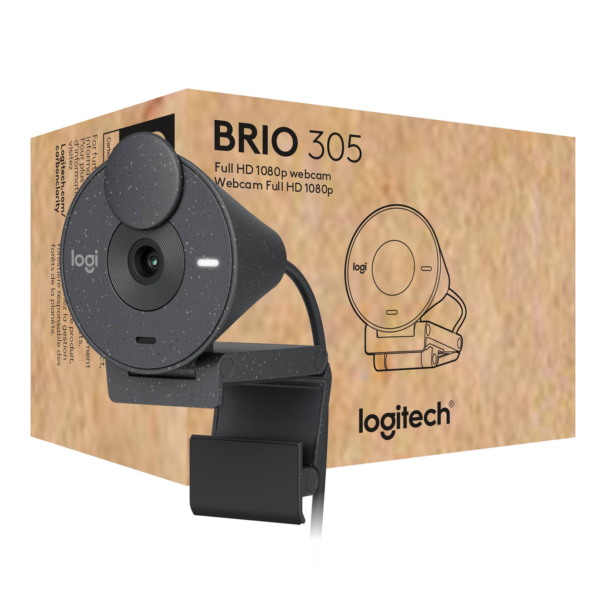 Rca Informatique - image du produit : LOGITECH BRIO 305 - GRAPHITE EMEA-914