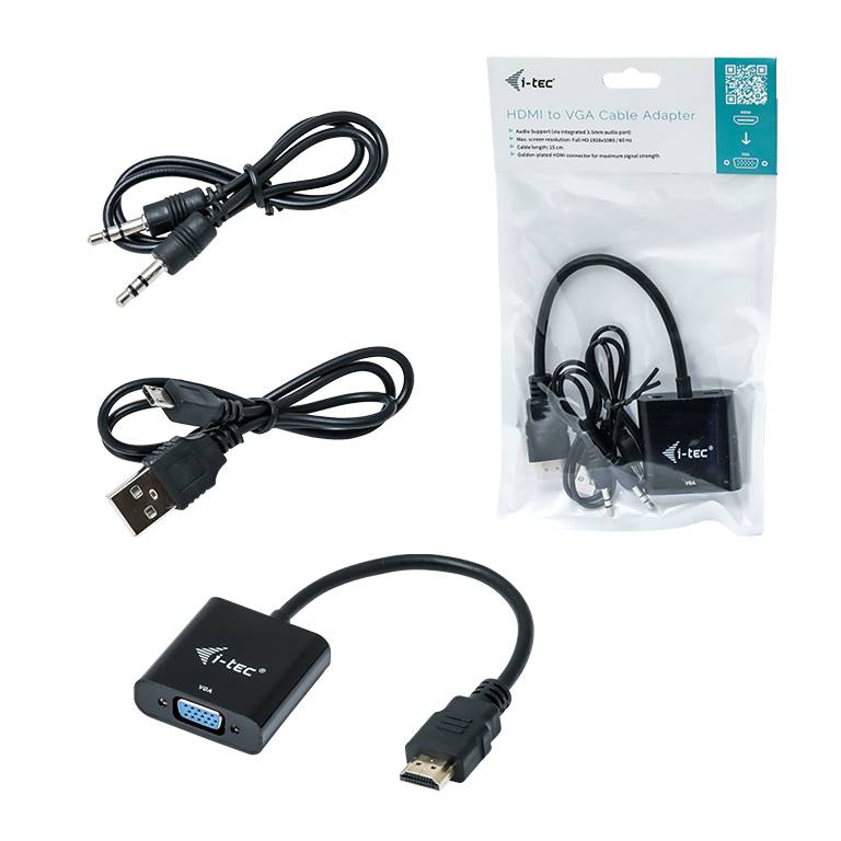 Rca Informatique - image du produit : I-TEC HDMI TO VGA ADAPTER .