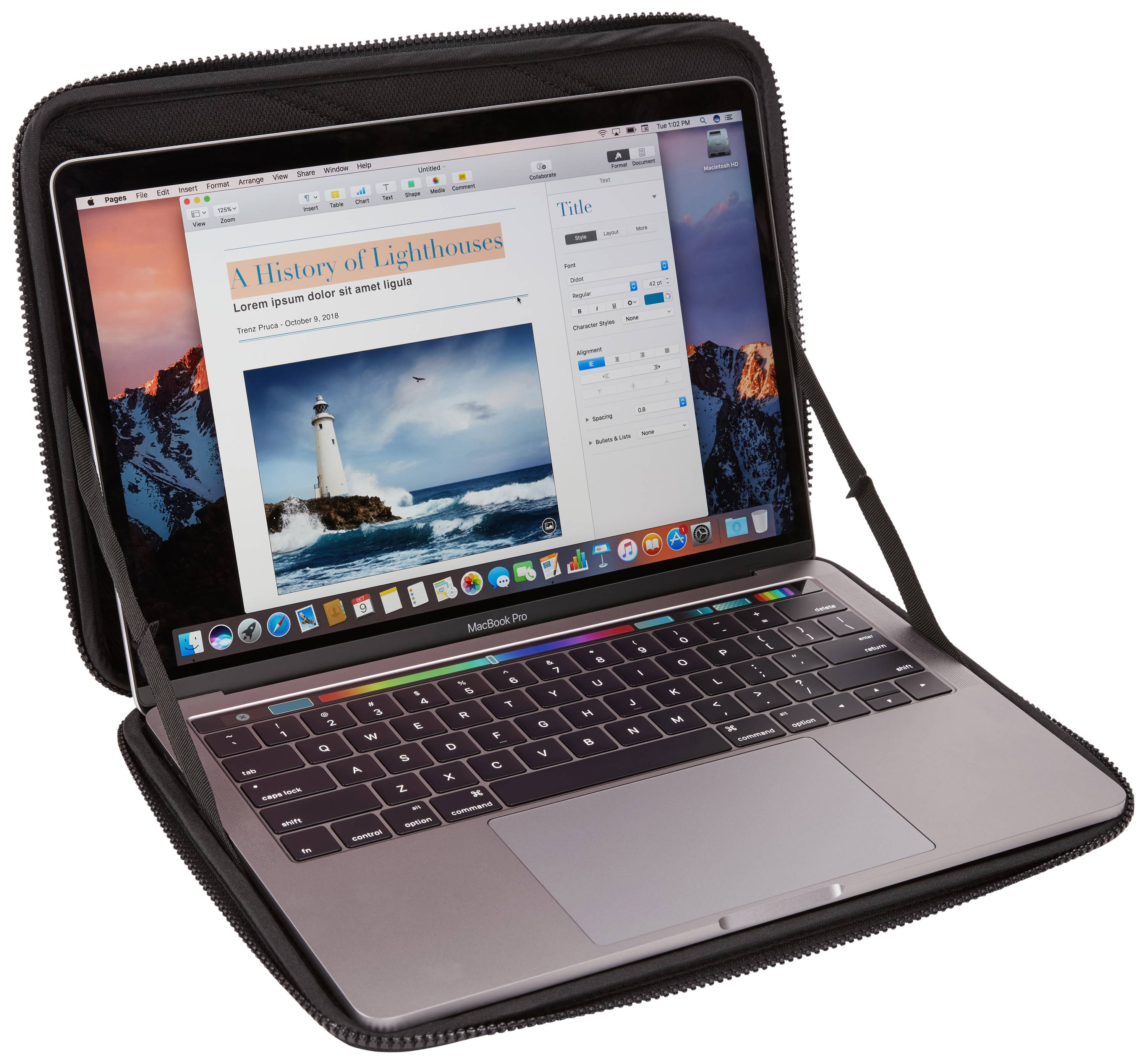 Rca Informatique - image du produit : FITTED LAPTOP CASES THULE GAUNTLET 4 SLEEVE 13IN