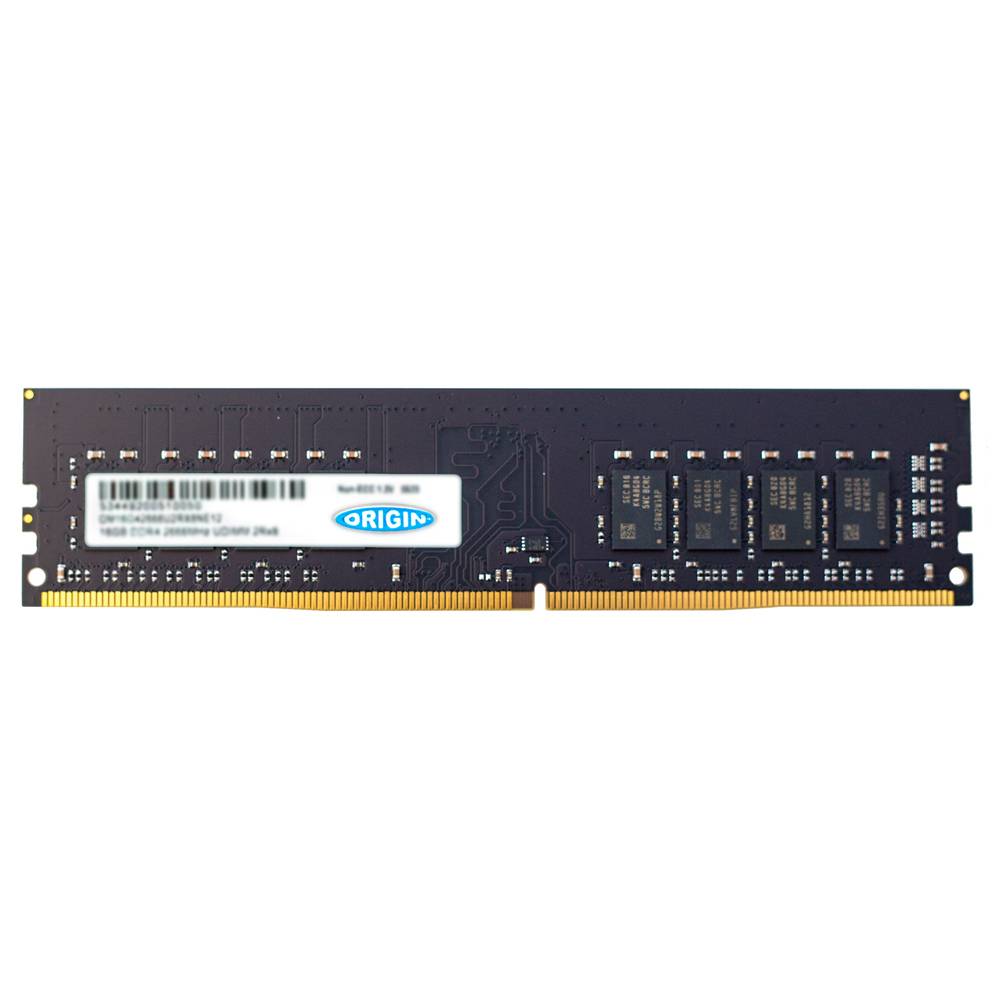 Rca Informatique - image du produit : ORIGIN 16GB DDR4 2666MHZ UDIMM 2RX8 ECC 1.2V