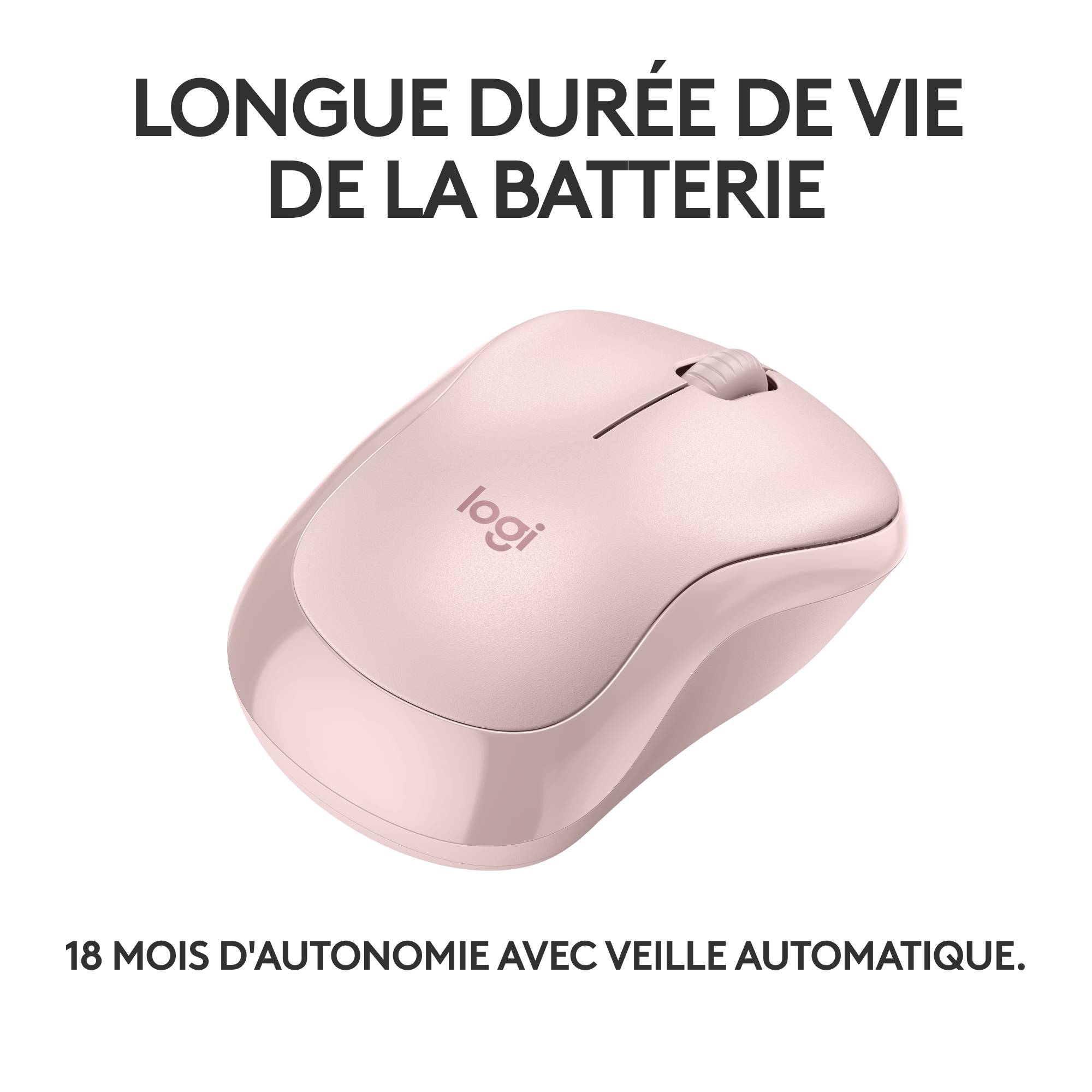 Rca Informatique - image du produit : LOGITECH M240 SILENT BT MOUSE ROSE - EMEA-808