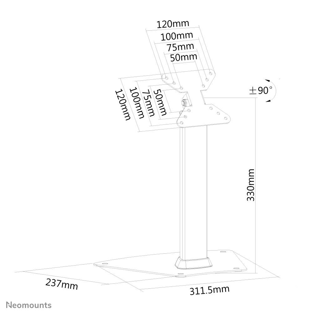 Rca Informatique - image du produit : FLAT SCREEN DESK MOUNT (STAND) .