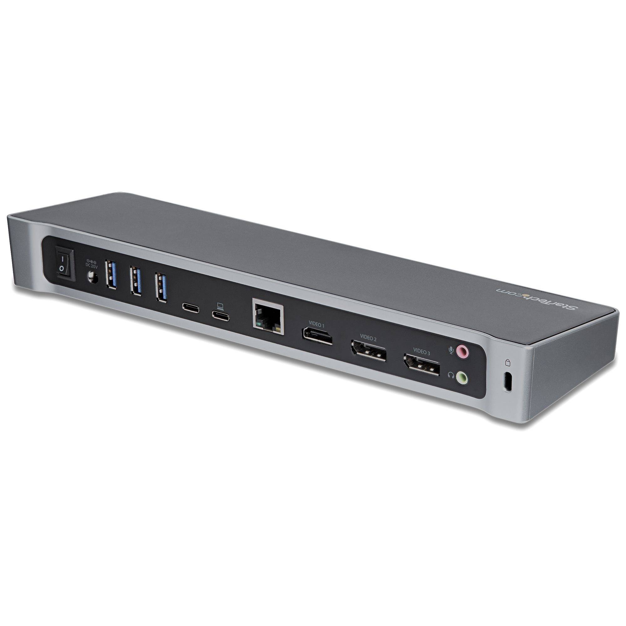 Rca Informatique - image du produit : USB-C DOCK TRIPLE 4K MNTR 2X DP + HDMI - 100W USB PD
