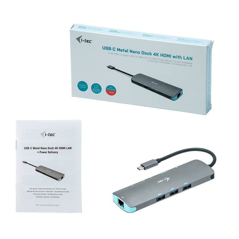 Rca Informatique - image du produit : I-TEC USBC NANODOCK HDMI LAN PD I-TEC USB-C NANODOCK HDMI LAN PD