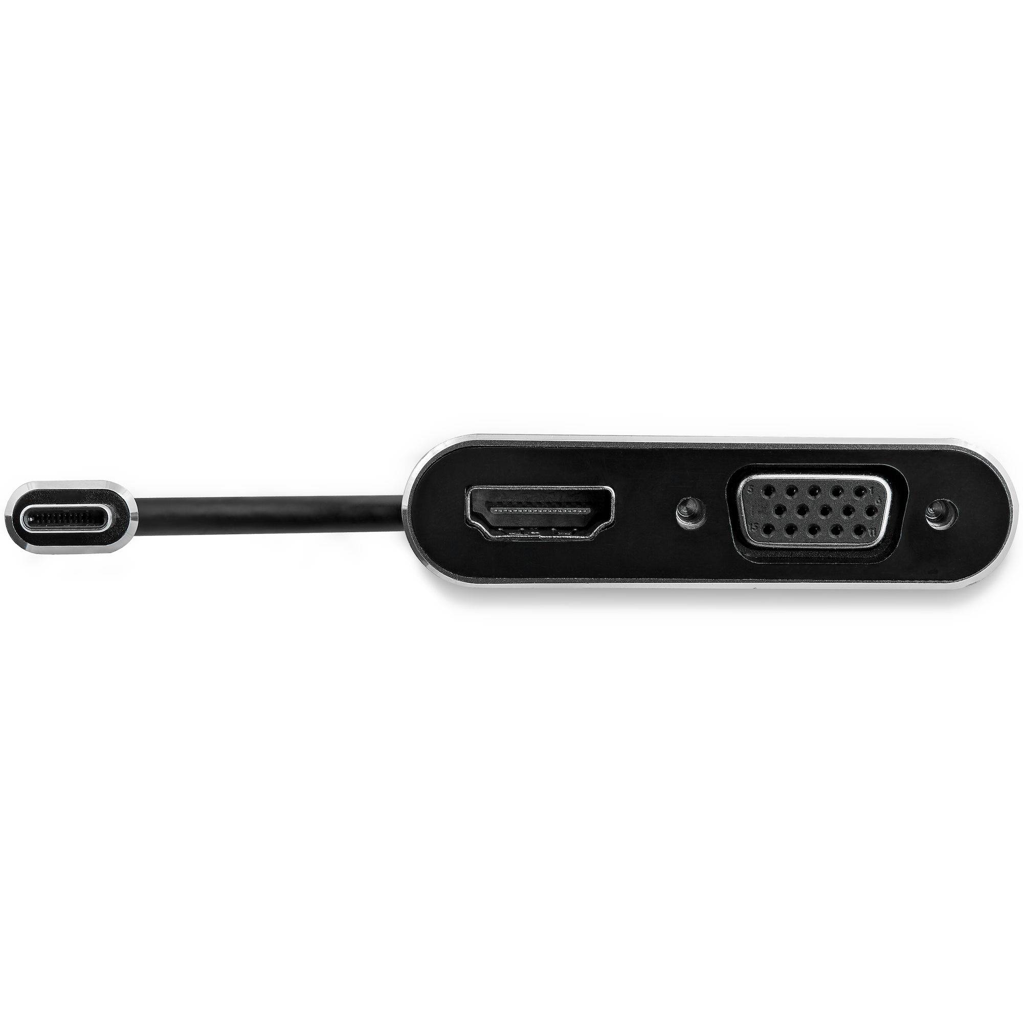 Rca Informatique - image du produit : USB-C TO VGA AND HDMI ADAPTER 2IN1 4K 30HZ SPACE GRAY