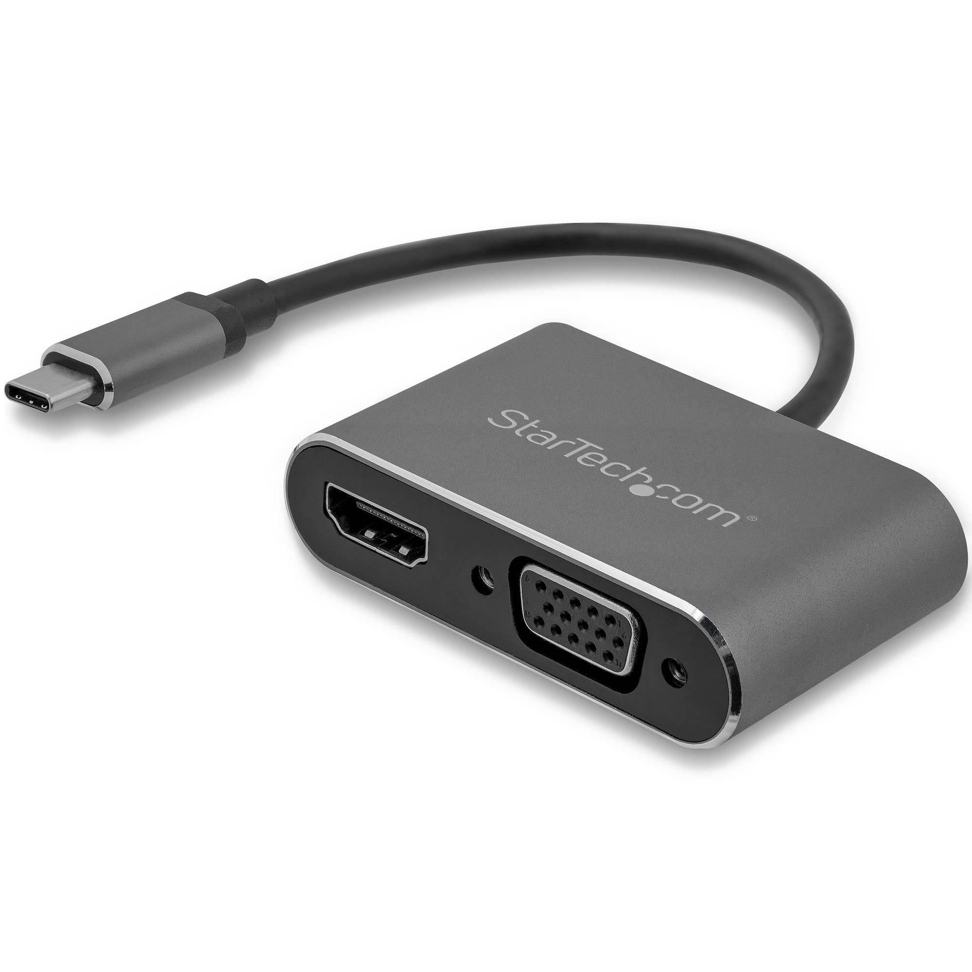 Rca Informatique - image du produit : USB-C TO VGA AND HDMI ADAPTER 2IN1 4K 30HZ SPACE GRAY