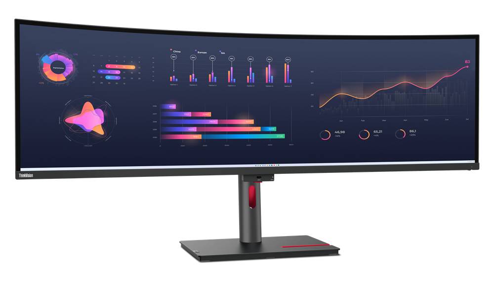 Rca Informatique - image du produit : THINKVISION P49W-30 49IN 32:9 5120X1440 2000:1 4MS USB/HDMI/DP