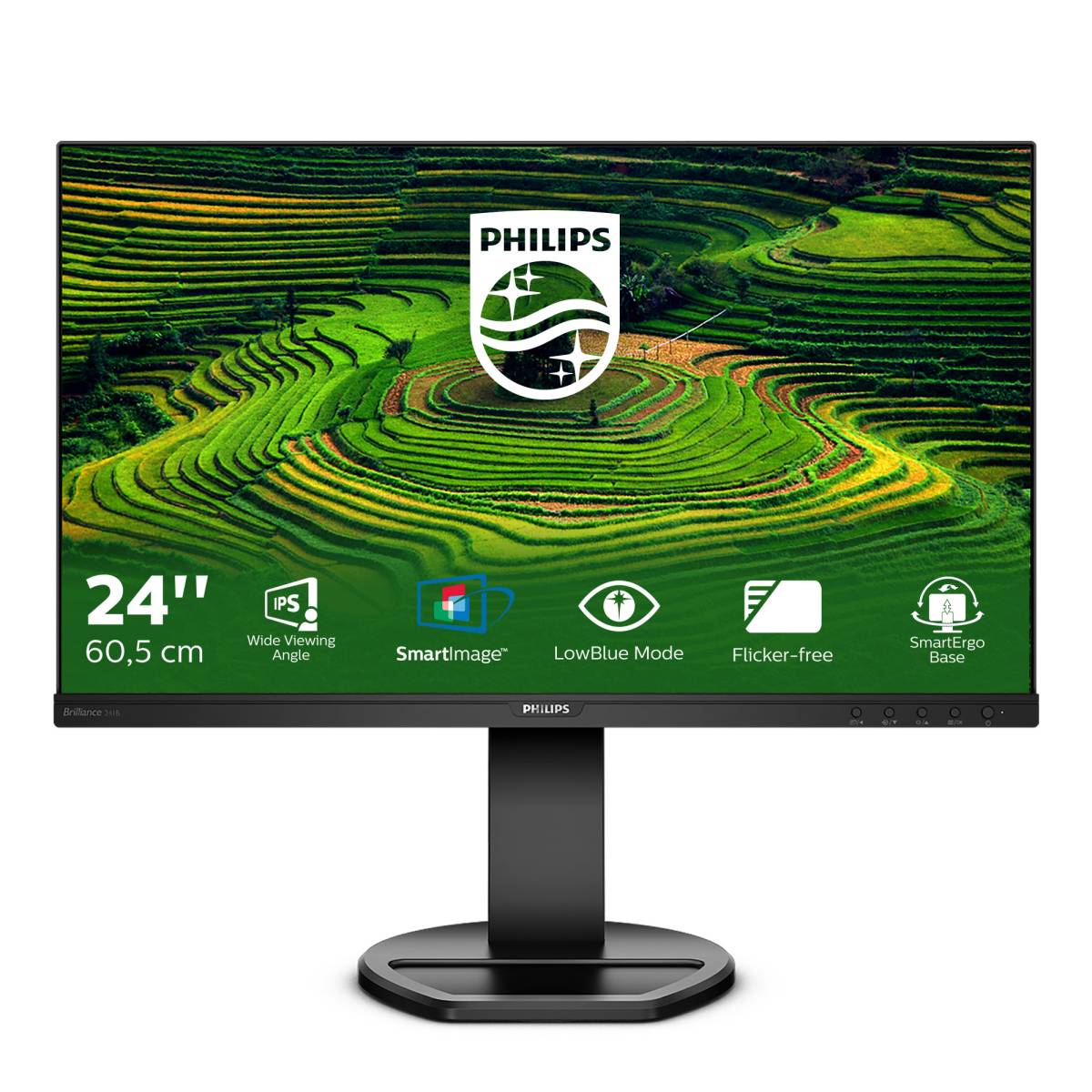 Rca Informatique - Image du produit : 241B8QJEB/00 23.8IN IPS FHD 250CD 5MS/HDMI/DP/VGA/DVI-D