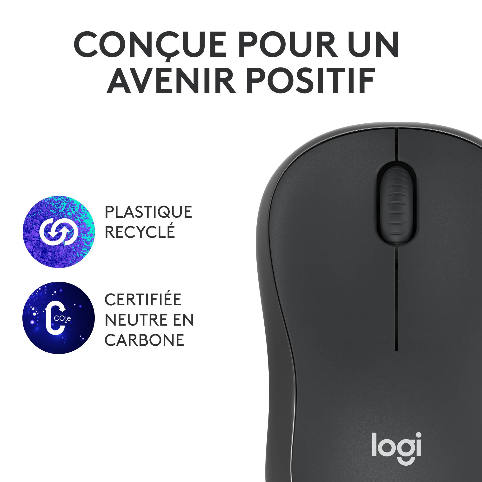 Rca Informatique - image du produit : LOGITECH M240 SILENT BT MOUSE GRAPHITE - EMEA-808