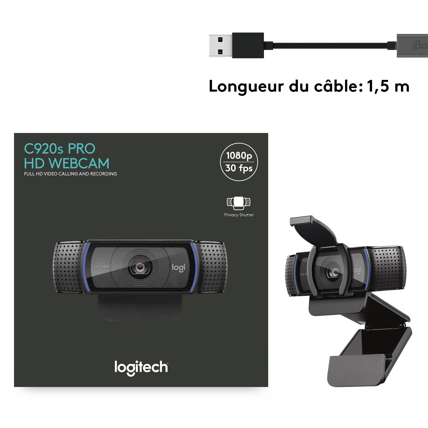 Rca Informatique - image du produit : C920S PRO HD WEBCAM - N/A-EMEA IN