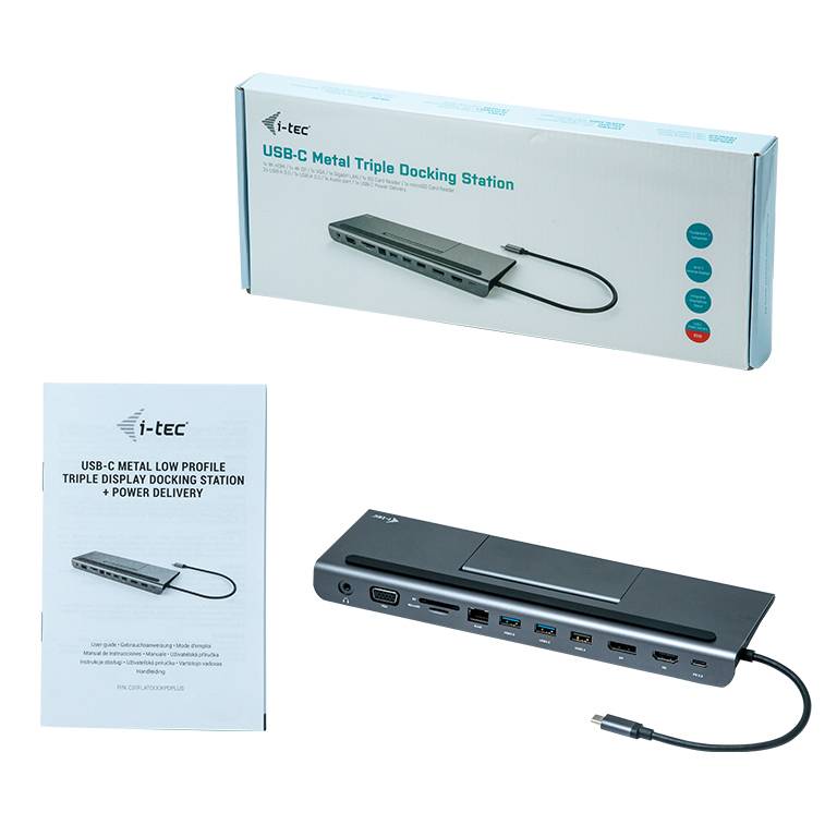 Rca Informatique - image du produit : I-TEC USB-C LP 3X LCD DOCK PD I-TEC USB-C LP 3X LCD DOCK PD