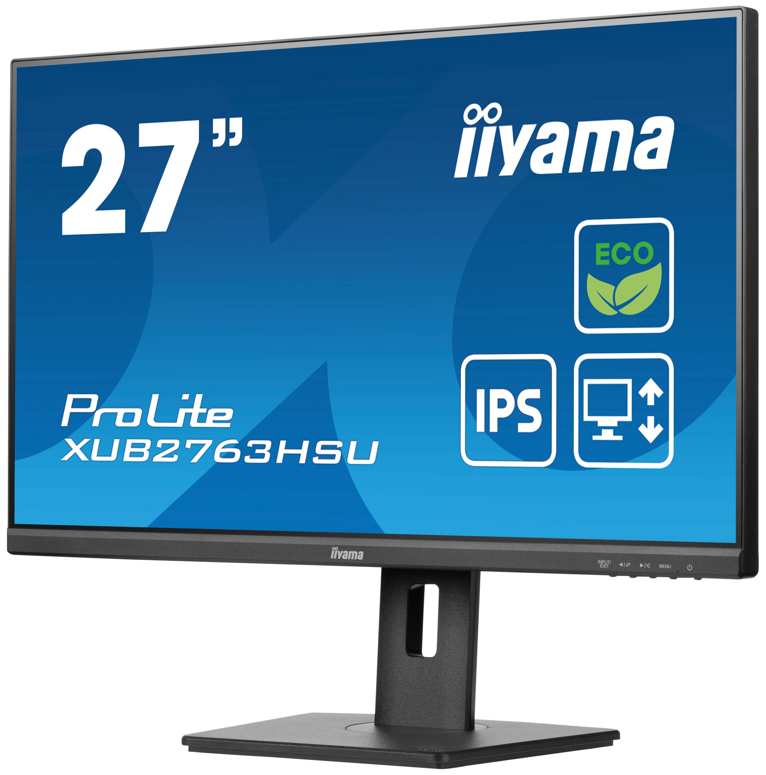 Rca Informatique - image du produit : XUB2763HSU-B1 27IN IPS FHD 250CD/3MS/HDMI/DP/2USB/HAS