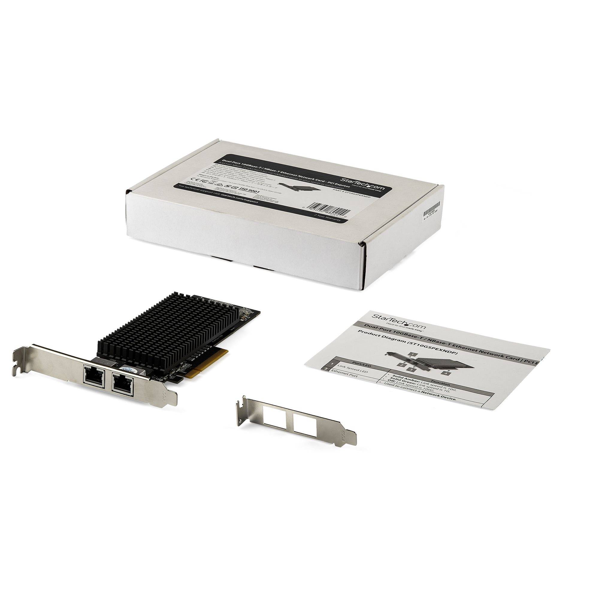 Rca Informatique - image du produit : 10GB PCIE NETWORK CARD DUAL PORT NIC 10GBASET+NBASE-T