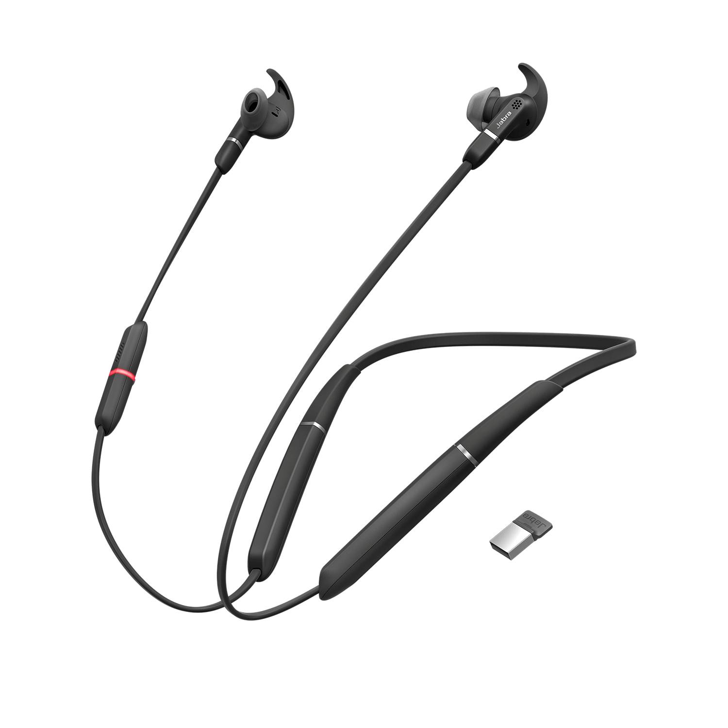 Rca Informatique - image du produit : JABRA EVOLVE 65E MS + LINK 370 EAR GELS EARWINGS USB CBLE