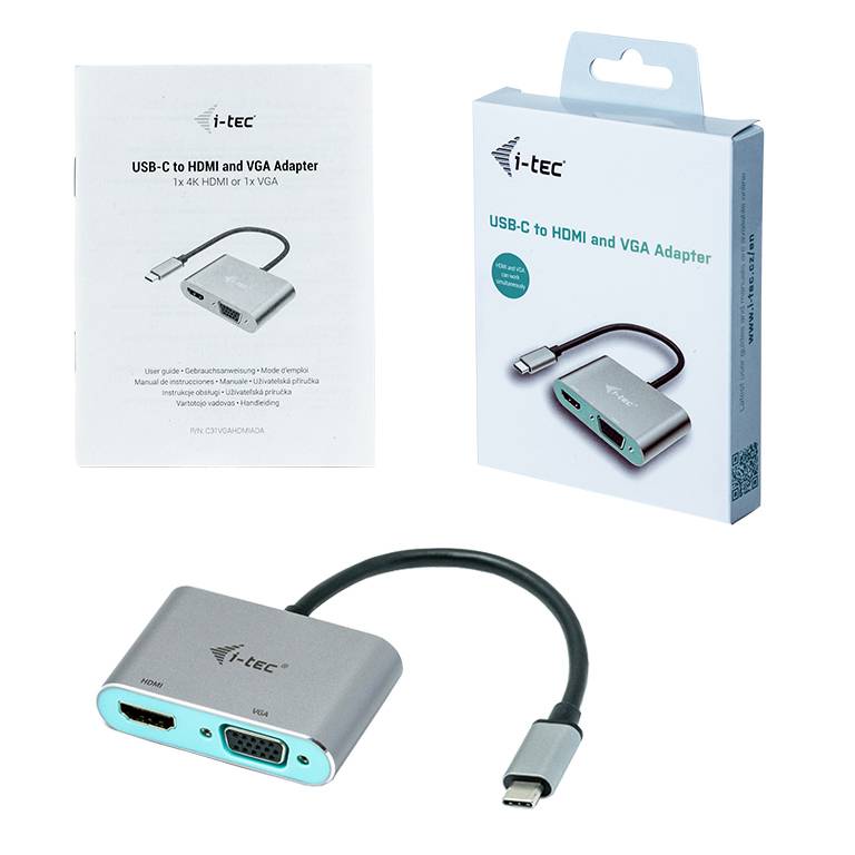 Rca Informatique - image du produit : I-TEC USB-C HDMI + VGA ADAPTER USB-C HDMI + VGA ADAPTER