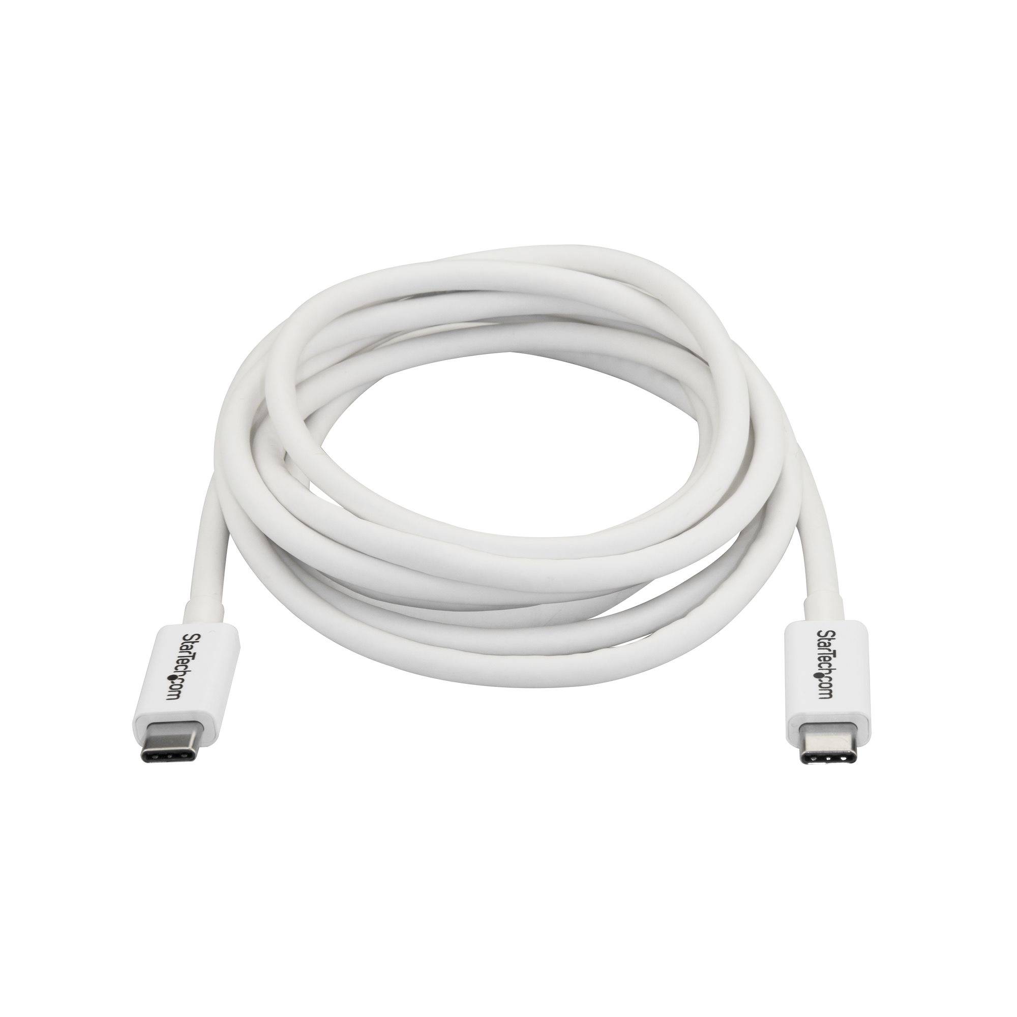 Rca Informatique - image du produit : 2M THUNDERBOLT 3 USB C CABLE 20GBPS - WHITE