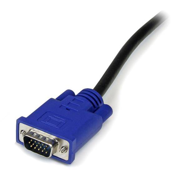 Rca Informatique - image du produit : CABLE POUR COMMUTATEUR KVM VGA AVEC USB 2 EN 1 - 3M