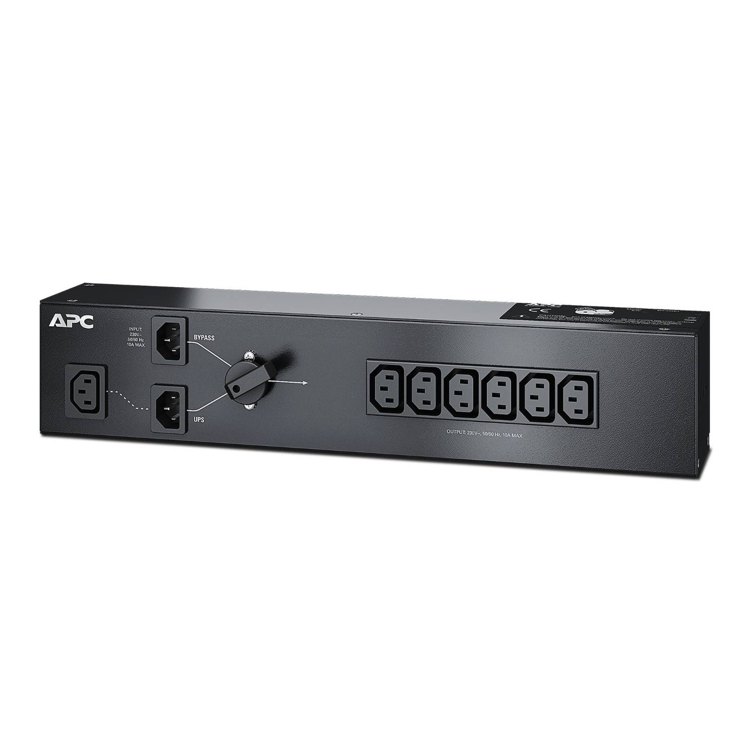 Rca Informatique - image du produit : SERVICE BYPASS PDU 10A BBM IEC C14 IN 6IEC C13 OUT