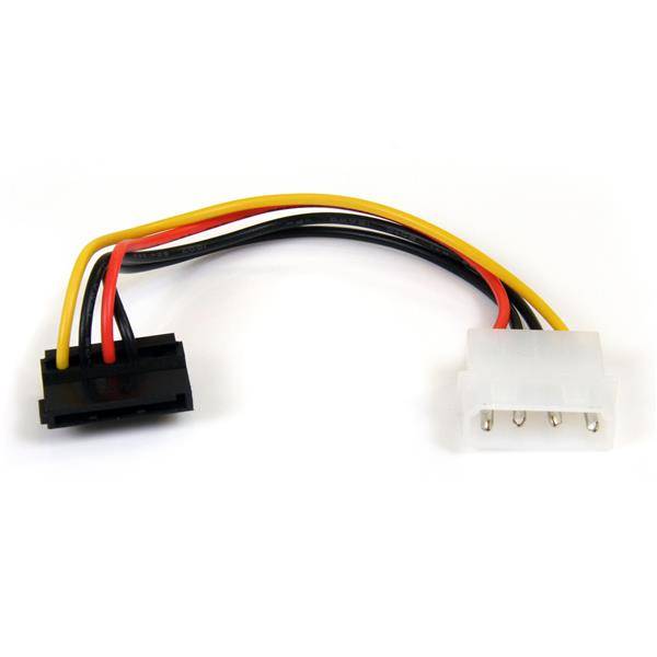 Rca Informatique - image du produit : 6IN 4 PIN MOLEX TO RIGHT ANGLE SATA POWER CABLE ADAPTER