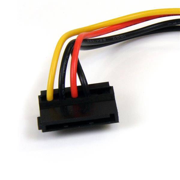 Rca Informatique - image du produit : 6IN 4 PIN MOLEX TO RIGHT ANGLE SATA POWER CABLE ADAPTER