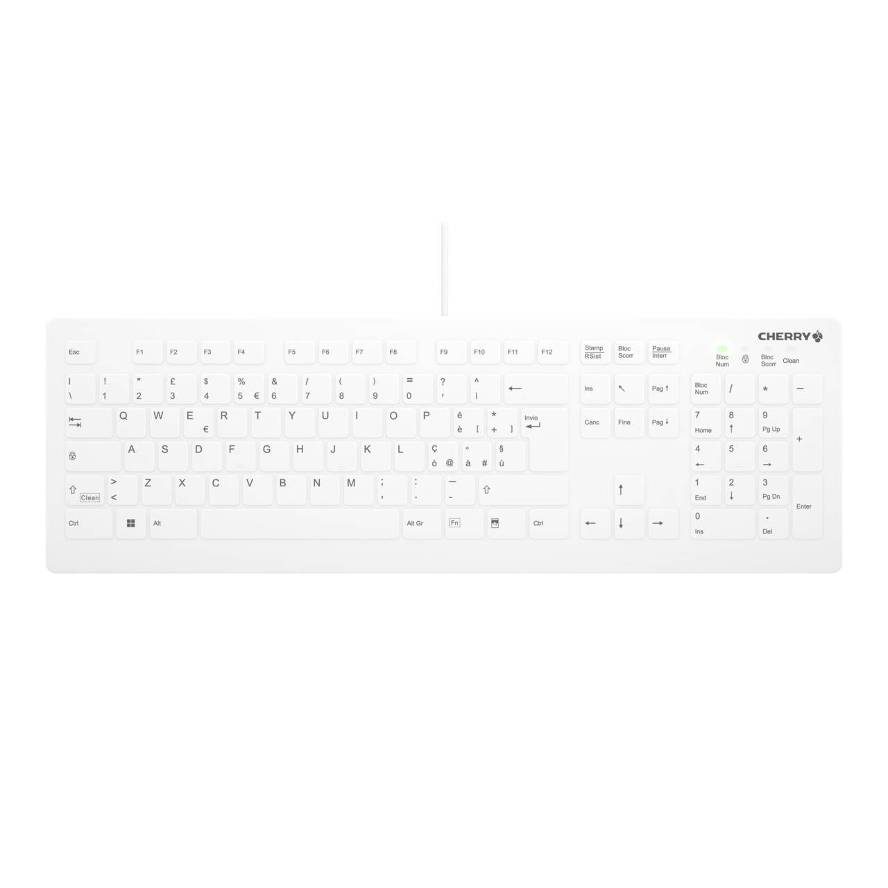 Rca Informatique - image du produit : AK-C8112 MEDICAL KEYBOARD WHITE