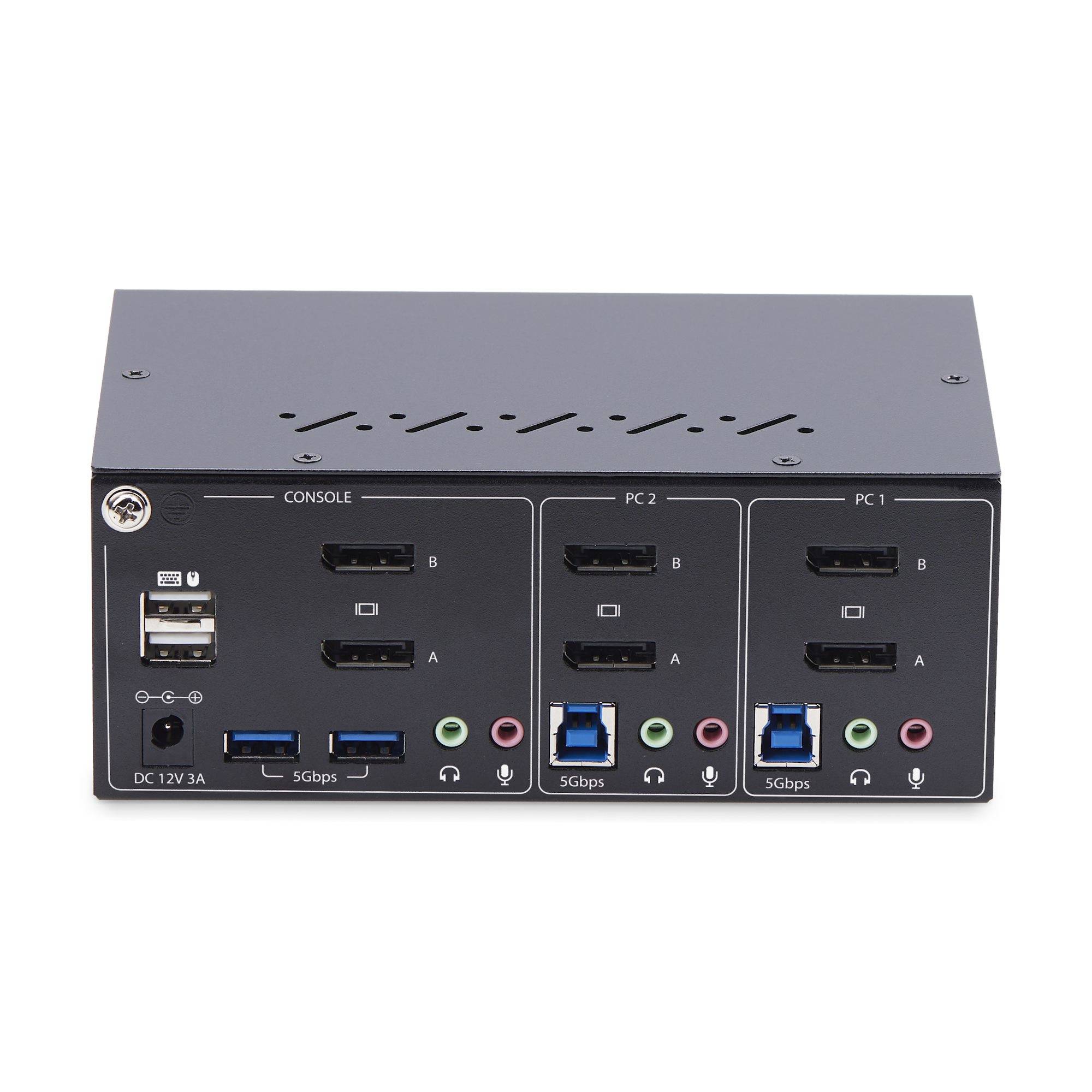 Rca Informatique - image du produit : 2-PORT DISPLAYPORT 1.2 DUAL 4K 60HZ KVM SWITCH W/ USB 3.0