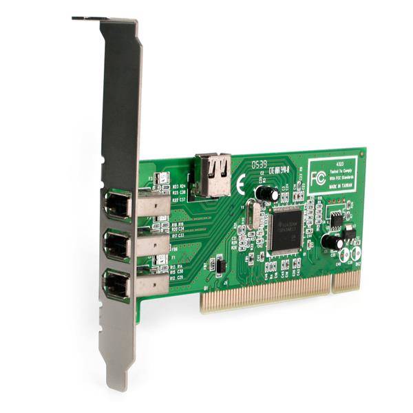 Rca Informatique - image du produit : CARTE ADAPTATEUR PCI VERS 4 PORTS FIREWIRE400 1394A