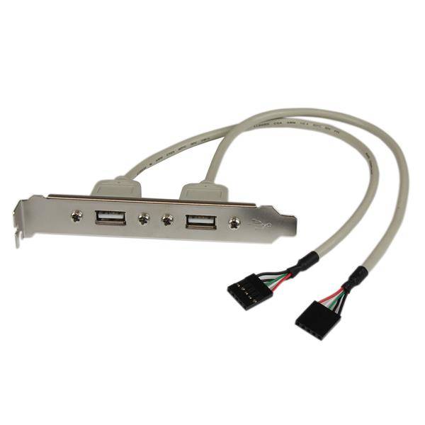 Rca Informatique - image du produit : PLAQUE DE CONNEXION 2 PORTS FEMELLE USB A