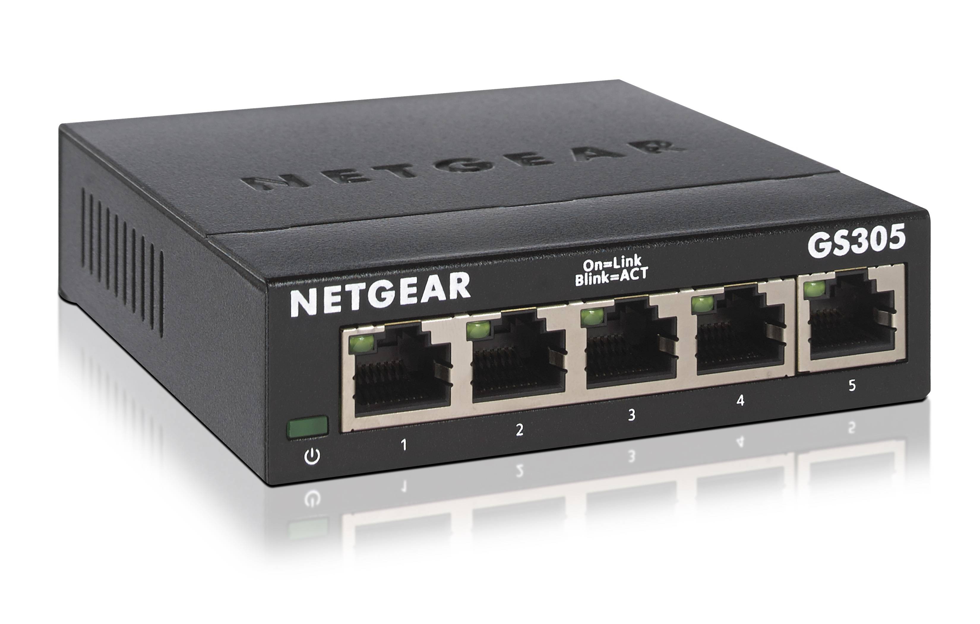 Rca Informatique - image du produit : 5-PORT GIGABIT ETHERNET UNMANAGED SWITCH GS305