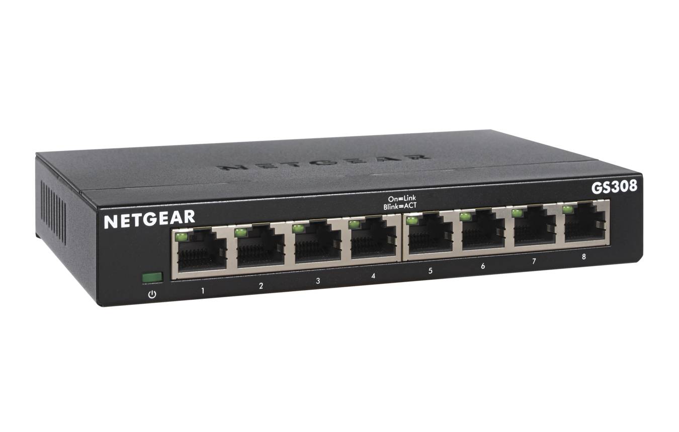 Rca Informatique - image du produit : 8-PORT GIGABIT ETHERNET UNMANAGED SWITCH GS308