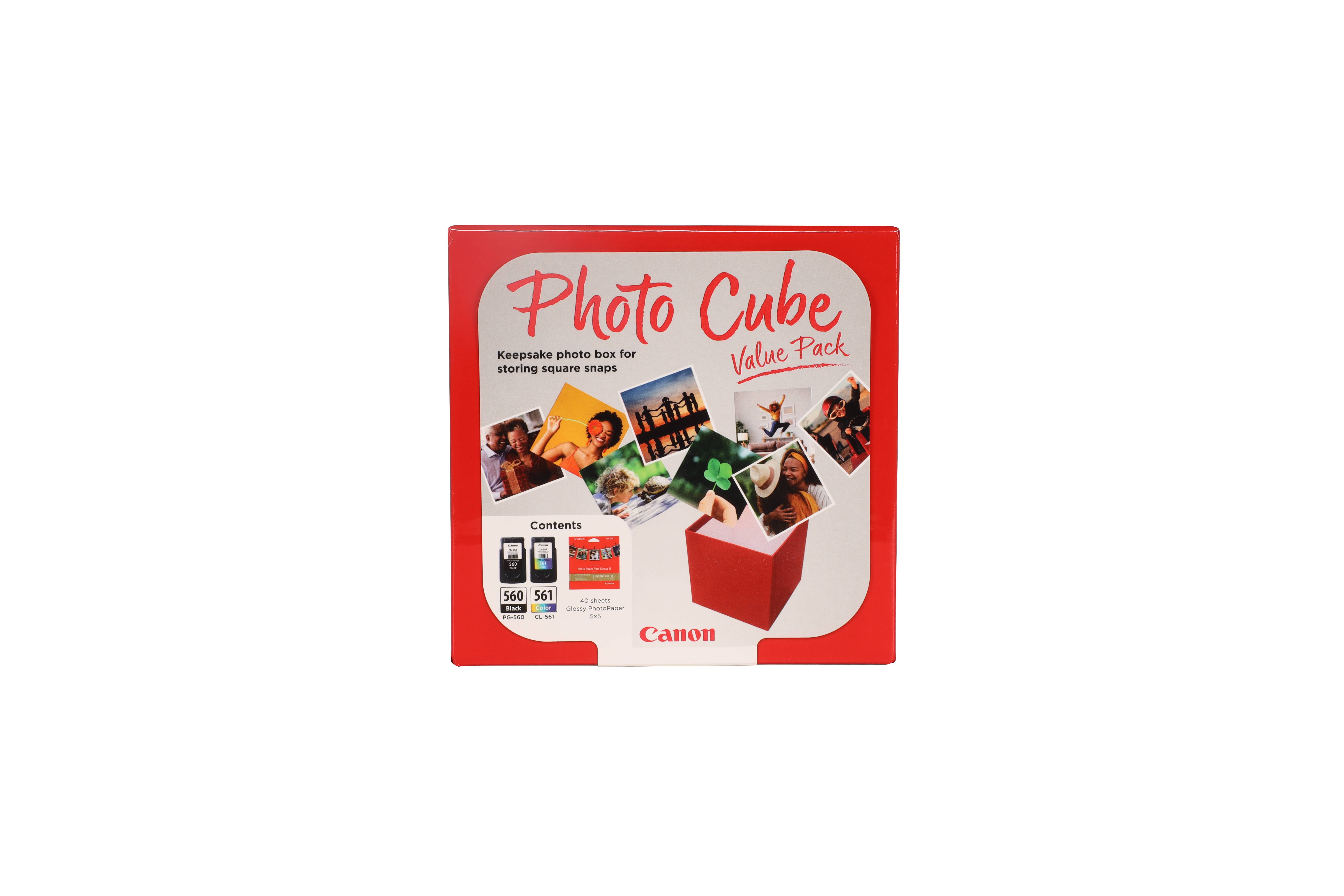 Rca Informatique - Image du produit : PG-560/CL-561 PHOTO CUBE VALUE PACK 5X5 PHOT PAPER(PP-201 40SHE