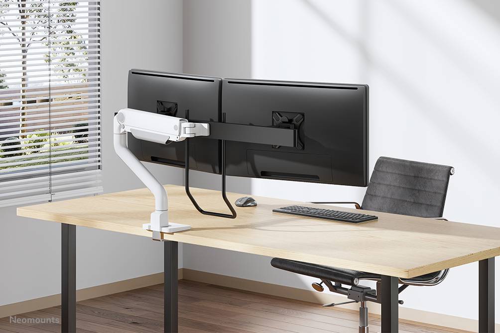 Rca Informatique - image du produit : NEOMOUNTS SELECT DESK MOUNT DOUBLE DISPLAY CROSSBAR (TOPFIX