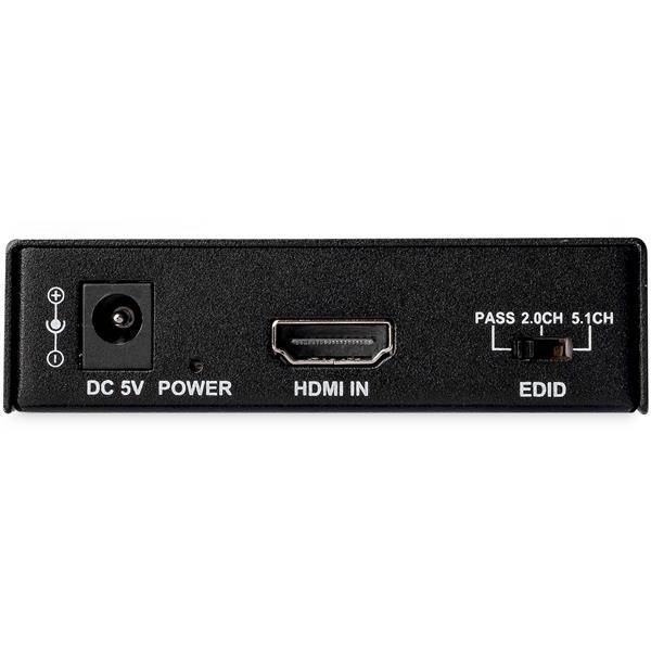 Rca Informatique - image du produit : 4K HDMI AUDIO EXTRACTOR 4K 60HZ DUAL RCA AUDIO