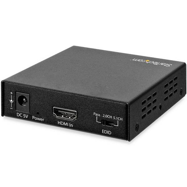 Rca Informatique - image du produit : 4K HDMI AUDIO EXTRACTOR 4K 60HZ DUAL RCA AUDIO