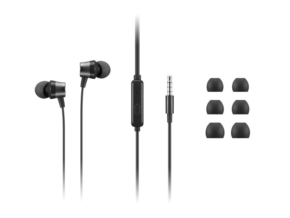 Rca Informatique - image du produit : LENOVO ANALOG IN-EAR HEADPHONE GEN II 3.5MM THINKRED