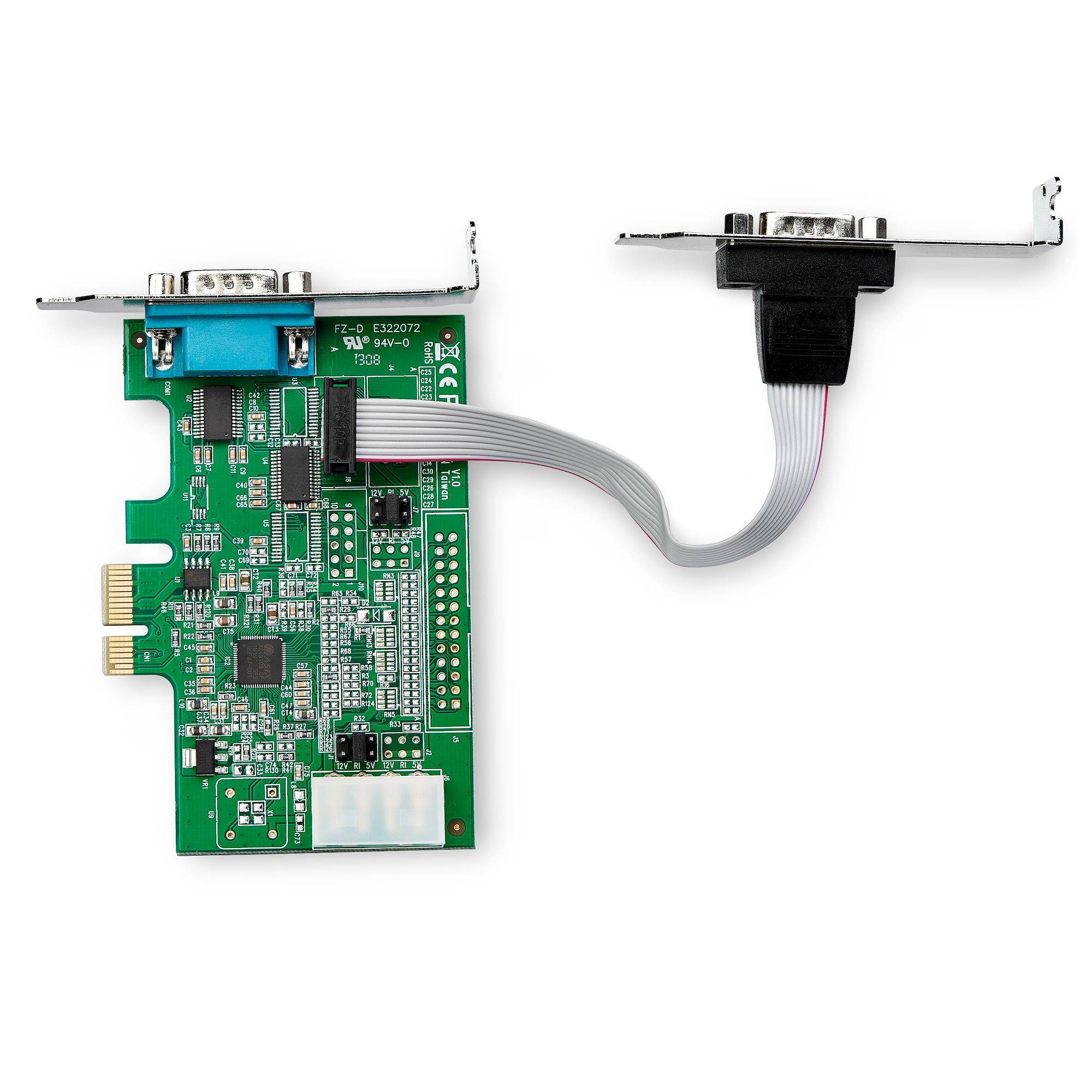 Rca Informatique - image du produit : 2PORT RS232 SERIAL PORT PCI EXPRESS CARD - 16950 UART