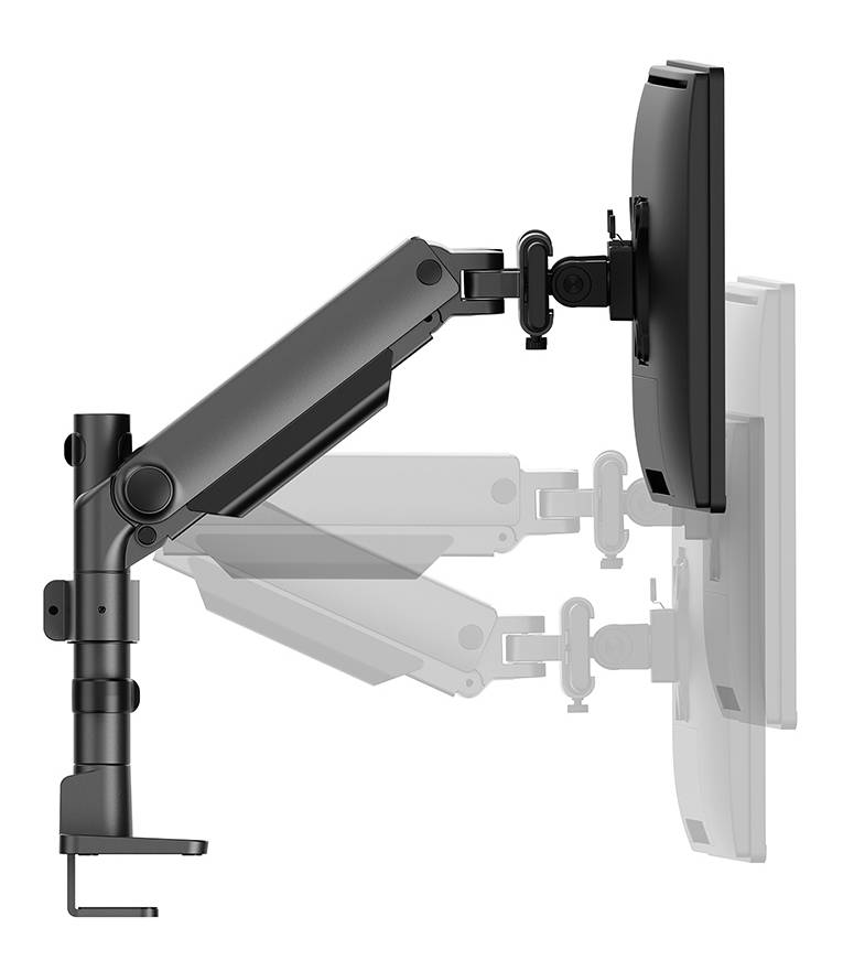 Rca Informatique - image du produit : NEXT ONE SL DESK MOUNT DOUBLE DISPLAY SLIDING VESA BLACK