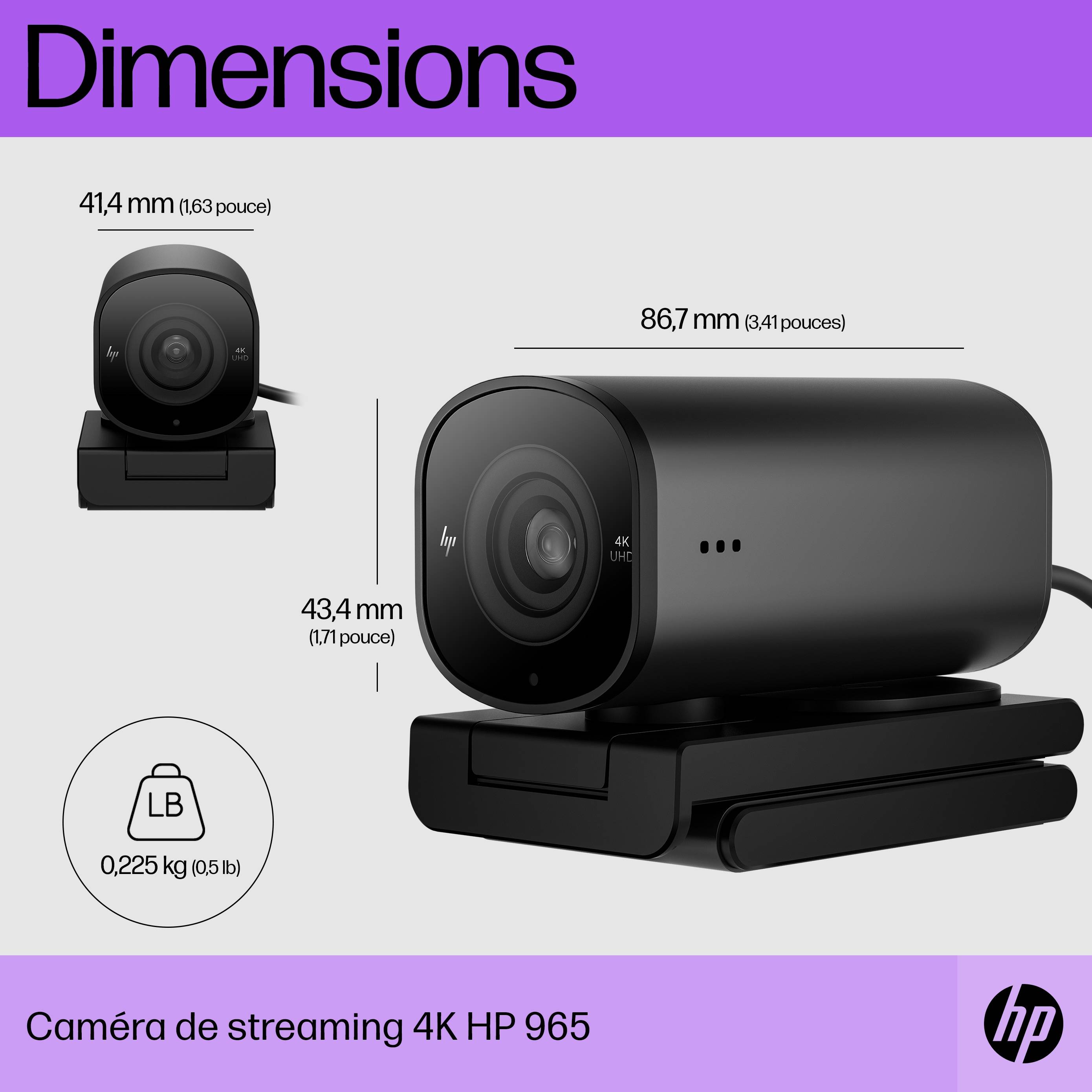 Rca Informatique - image du produit : HP 965 4K STR WEBCAM