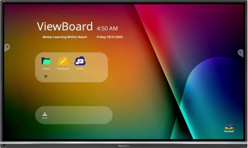 Rca Informatique - image du produit : VIEWBOARD 50SERIE TOUCHSCREEN 65IN UHD 16:9 3840X2160 1200:1 8